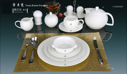 【(唐泰)雪贝瓷高尔夫系列产品|白色|酒店用品】价格,厂家,图片,餐具套装,广州唐泰酒店用品-